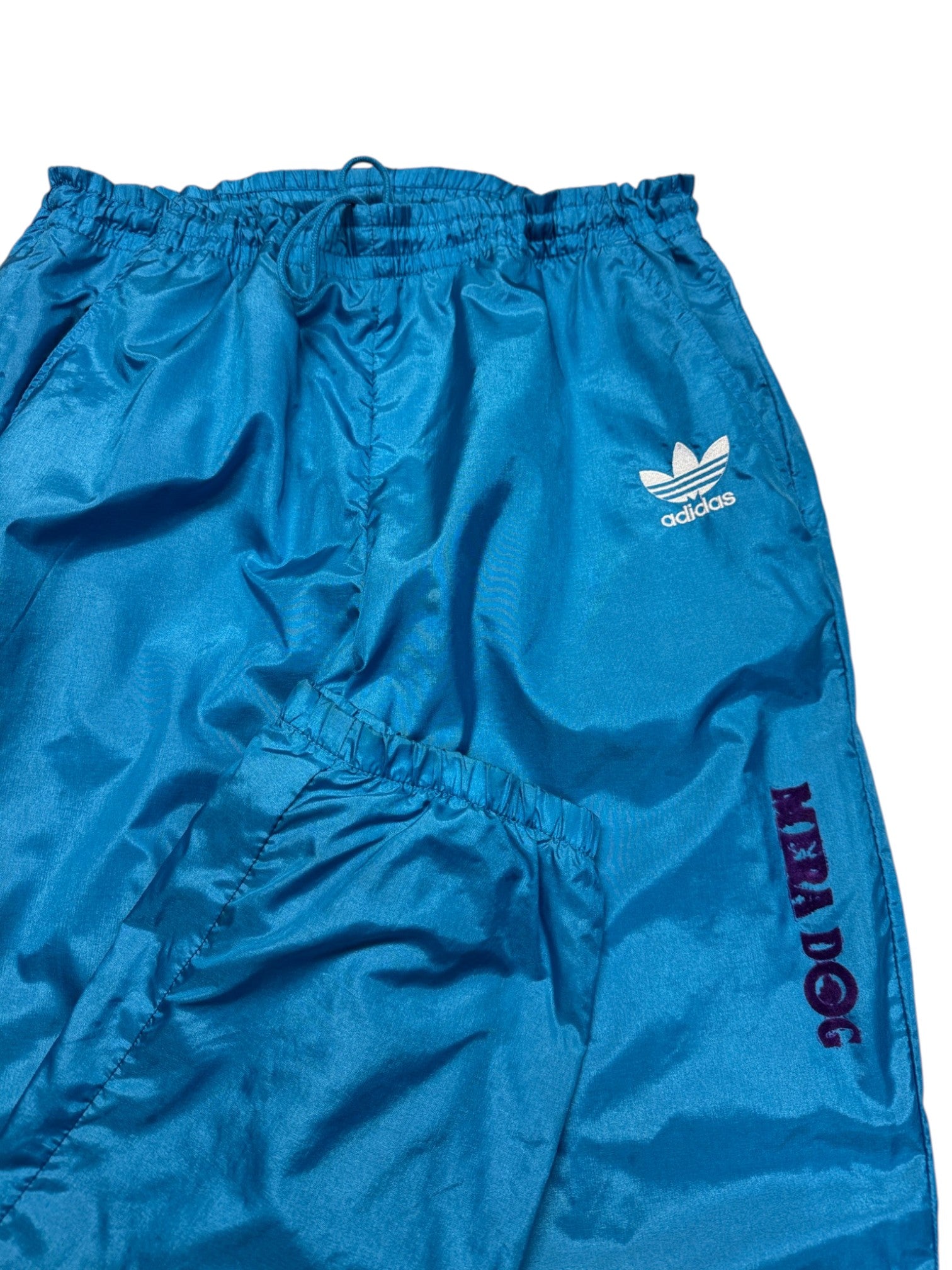 90s Adidas Nylon Sportanzug "Landesgruppe Hessen"-Polizei Blau Grün D5 M - RareRags
