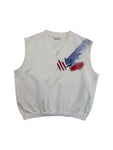 Vintage Adidas Pullunder 80s Stefan Edberg Weiß D52 L