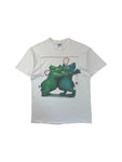 Vintage Hanes Shirt 90s Tennis Hippos Single Stitch Made In USA Weiß L