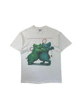 Vintage Hanes Shirt 90s Tennis Hippos Single Stitch Made In USA Weiß L