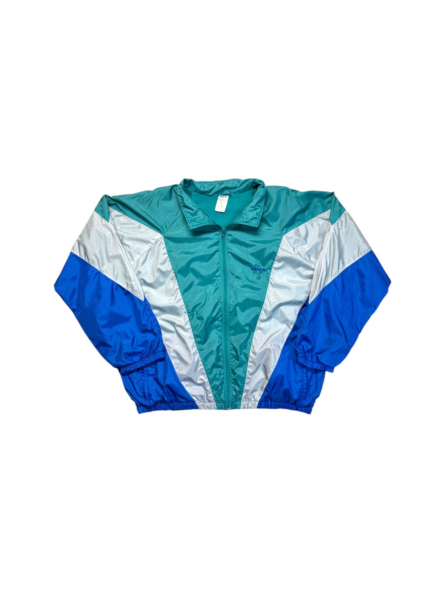 90s Adidas Nylon Sportanzug Grün Blau D5 M - RareRags