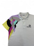 Vintage Sergio Tacchini Poloshirt 90s Tennis Weiß D50 M-L