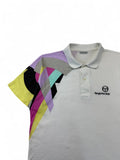 Vintage Sergio Tacchini Poloshirt 90s Tennis Weiß D50 M-L