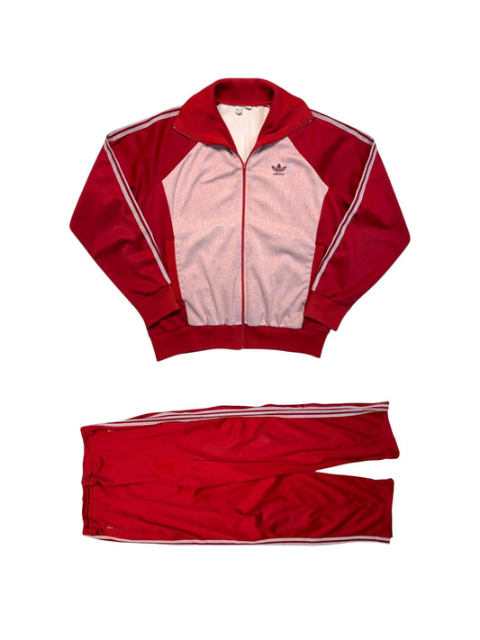 70s/80s Adidas By Ventex Sportanzug Rot M-L - RareRags