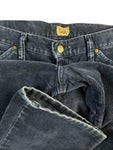 Vintage Lee Cordhose 70s Talon Zip "Superslim" Made In Belgium Dunkelblau W33 L36