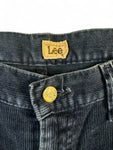 Vintage Lee Cordhose 70s Talon Zip "Superslim" Made In Belgium Dunkelblau W33 L36