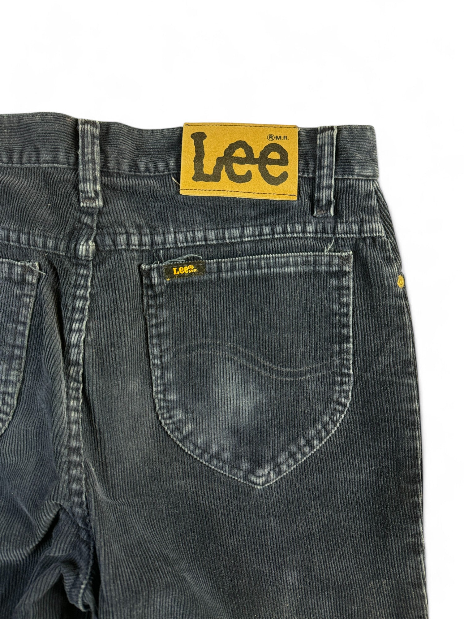 Vintage Lee Cordhose 70s Talon Zip "Superslim" Made In Belgium Dunkelblau W33 L36