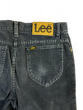 Vintage Lee Cordhose 70s Talon Zip "Superslim" Made In Belgium Dunkelblau W33 L36