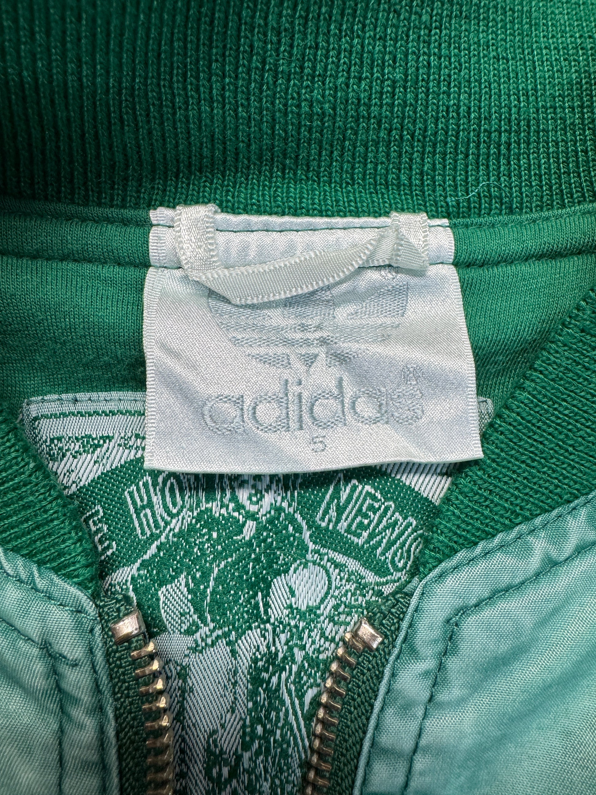 90s Adidas Padded Nylon Bomber Set "The hottest News" Changierend Grün D5 S-M - RareRags