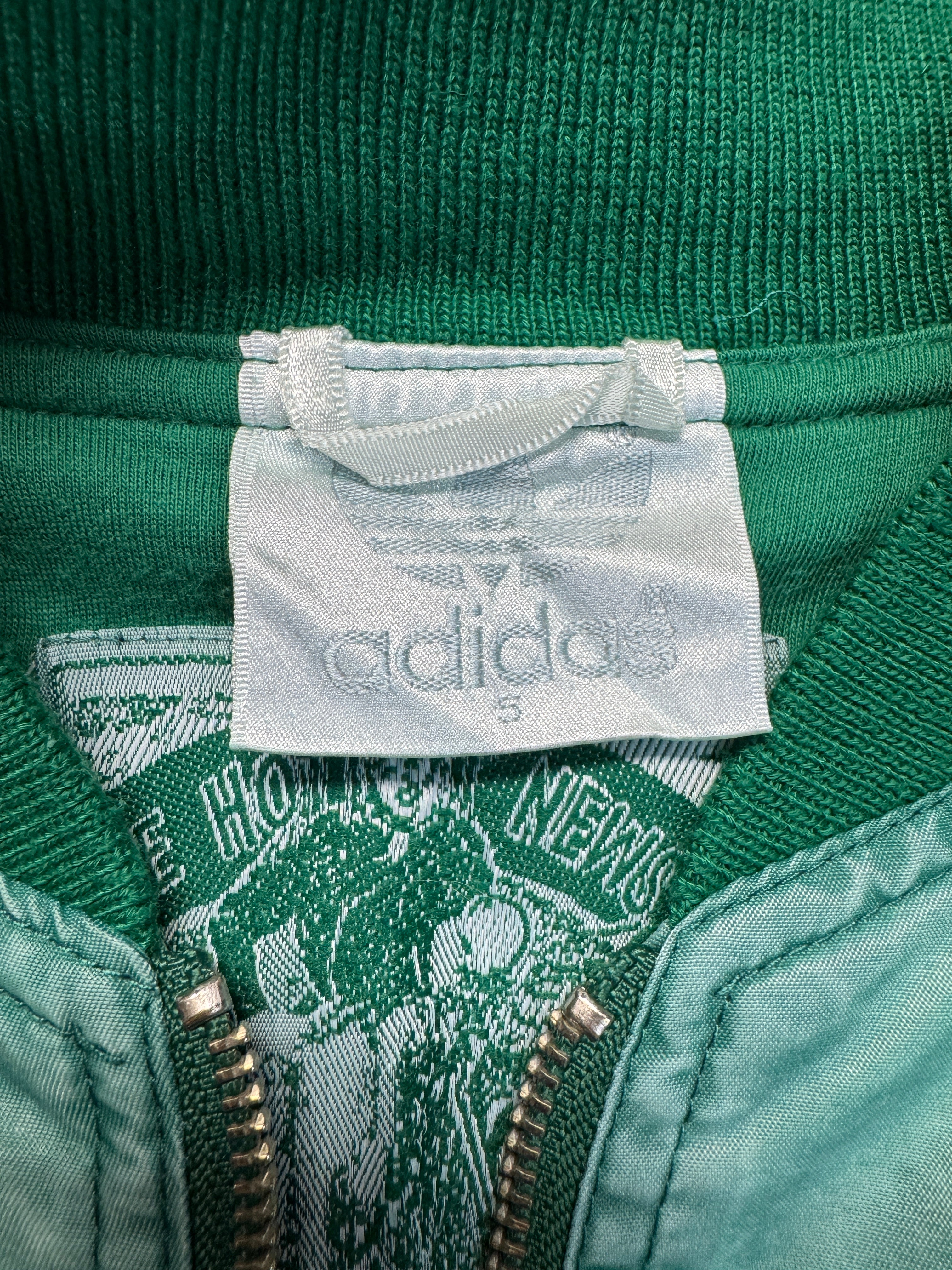 90s Adidas Padded Nylon Bomber Set "The hottest News" Changierend Grün D5 S-M - RareRags