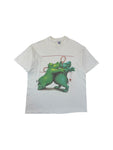Vintage Hanes Shirt 90s Tennis Hippos Single Stitch Made In USA Weiß XL