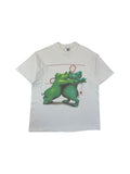 Vintage Hanes Shirt 90s Tennis Hippos Single Stitch Made In USA Weiß XL