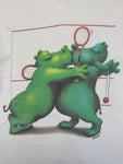 Vintage Hanes Shirt 90s Tennis Hippos Single Stitch Made In USA Weiß XL