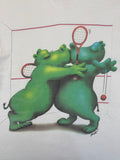 Vintage Hanes Shirt 90s Tennis Hippos Single Stitch Made In USA Weiß XL