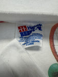 Vintage Hanes Shirt 90s Tennis Hippos Single Stitch Made In USA Weiß XL