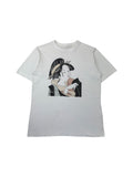 Vintage Japan Shirt 90s Geisha Kunstdruck Single Stitch Weiß L
