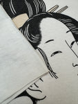 Vintage Japan Shirt 90s Geisha Kunstdruck Single Stitch Weiß L