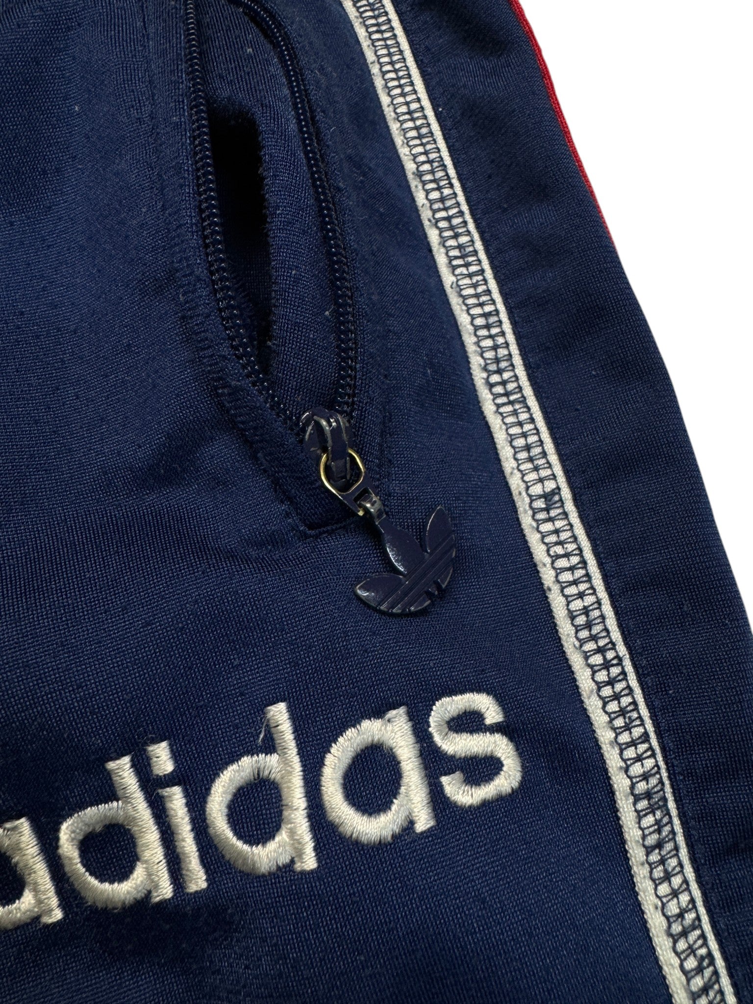 90s Adidas Sportanzug Big Trefoil Blau Rot D7 L - RareRags