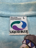 Vintage Liquid Blue Shirt 1998 By Brian Fox Native Americans AOP Bunt L