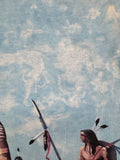 Vintage Liquid Blue Shirt 1998 By Brian Fox Native Americans AOP Bunt L
