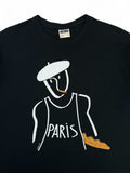 Vintage Sol's Shirt 90s Paris Smoking Silhouette Art Schwarz XL