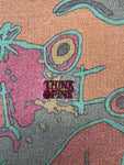 Vintage Think Pink Shirt 90s Abstract Pattern Erdtöne Bunt L-XL
