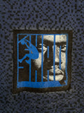 Vintage Reebok Shirt 90s Shaq Attaq Slam Dunk Pixelated All Over Print Made In USA Single Stitch Schwarz Blau XXL