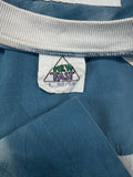 Vintage New Fast By C&A Shirt 90s Foto-Collage-Print Batik Blau L