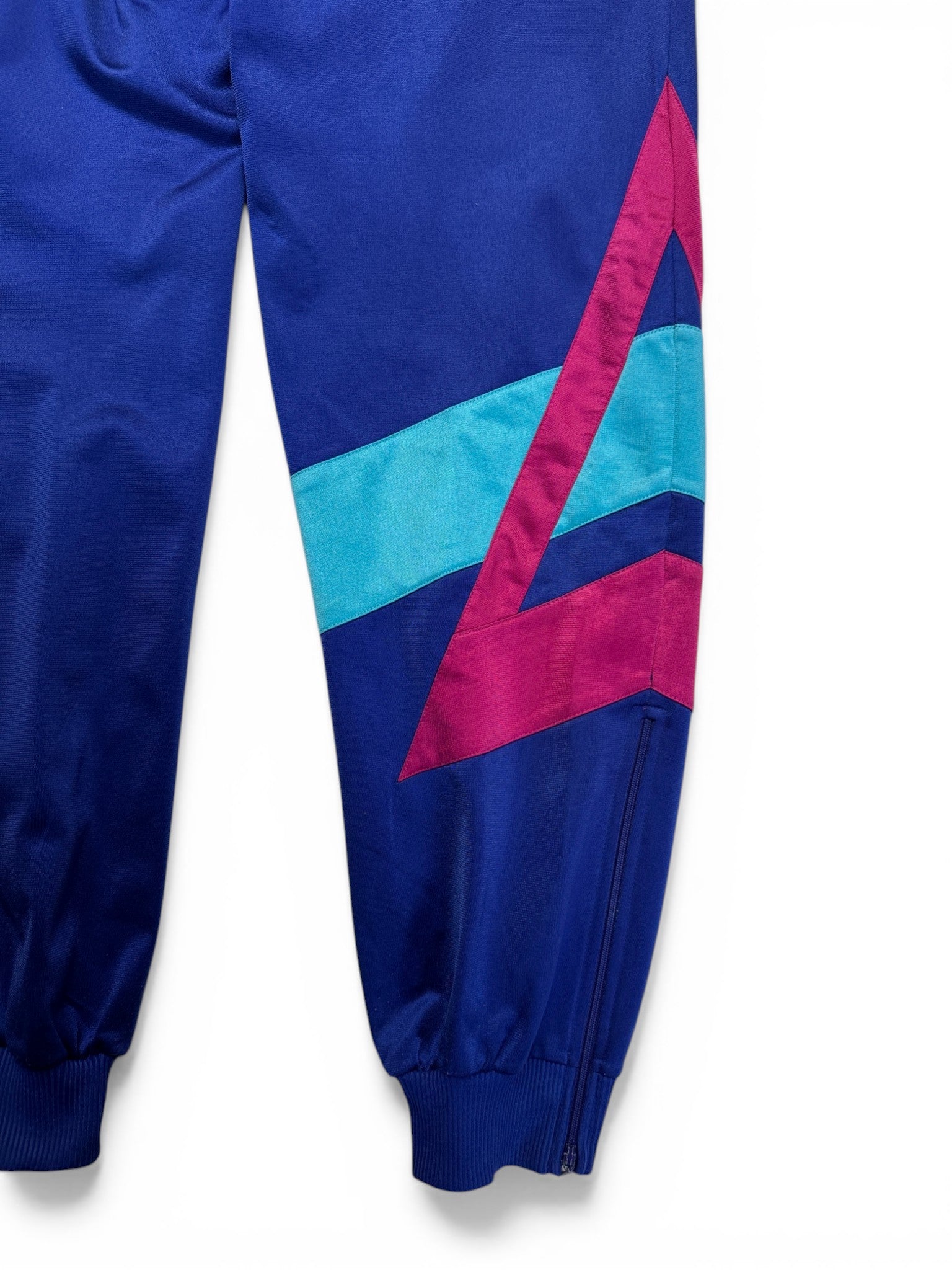 80s Adidas Sportanzug Weiß Blau D4 M
