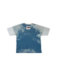 Vintage New Fast By C&A Shirt 90s Foto-Collage-Print Batik Blau L