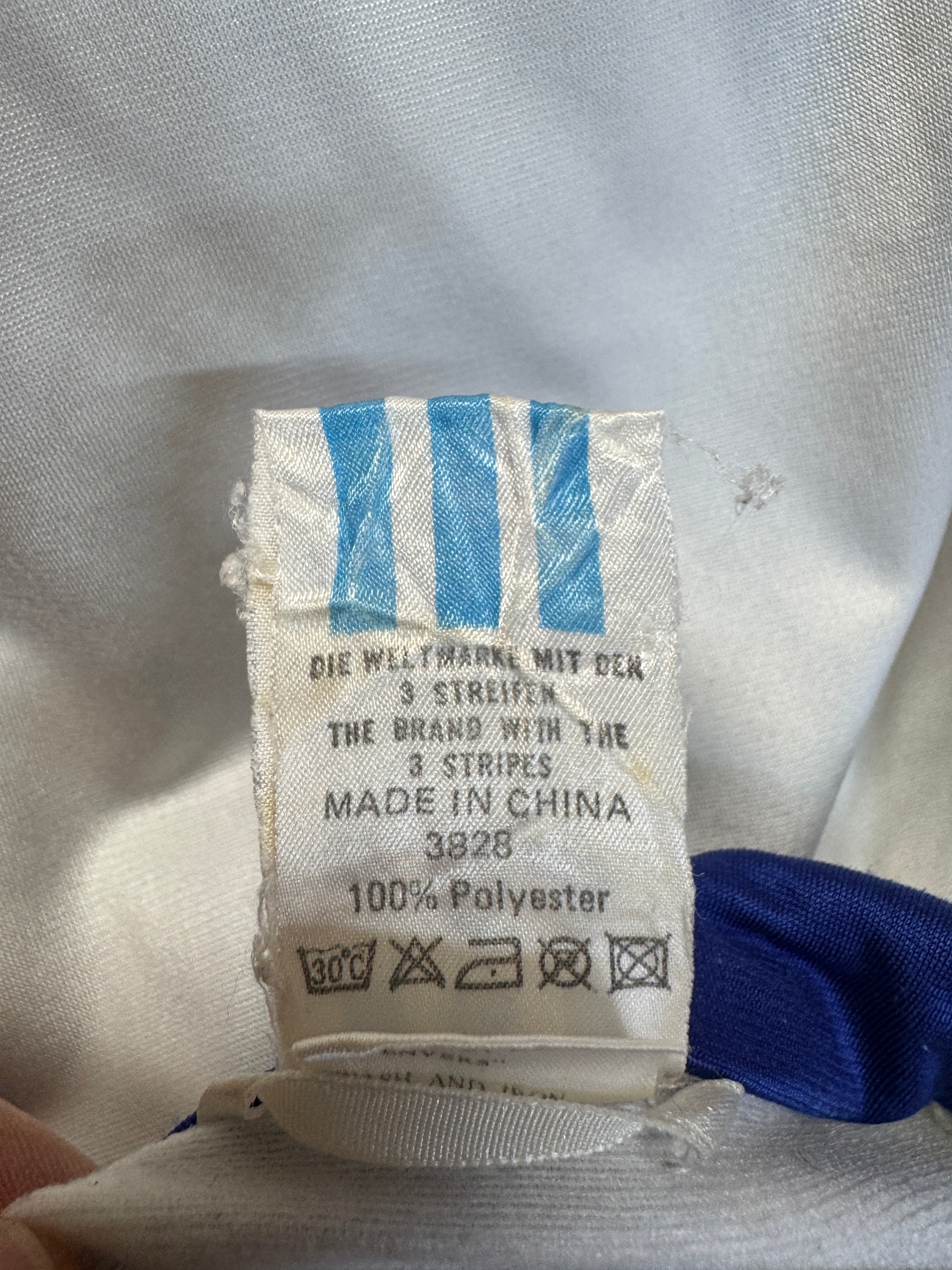 80s Adidas Sportanzug Weiß Blau D4 M