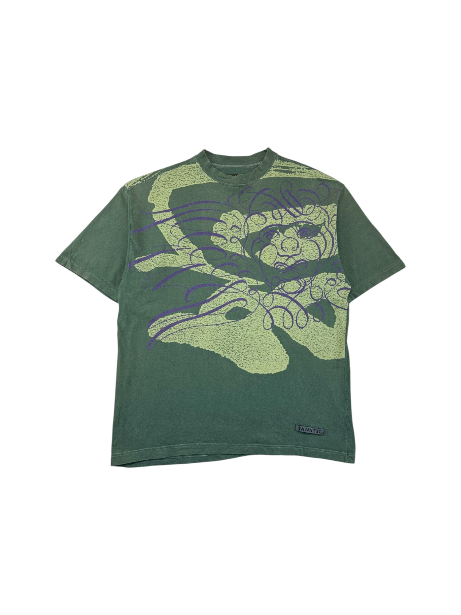 Vintage Fanatic Shirt 90s „Life Is Endless Adventure“ Grün XXL