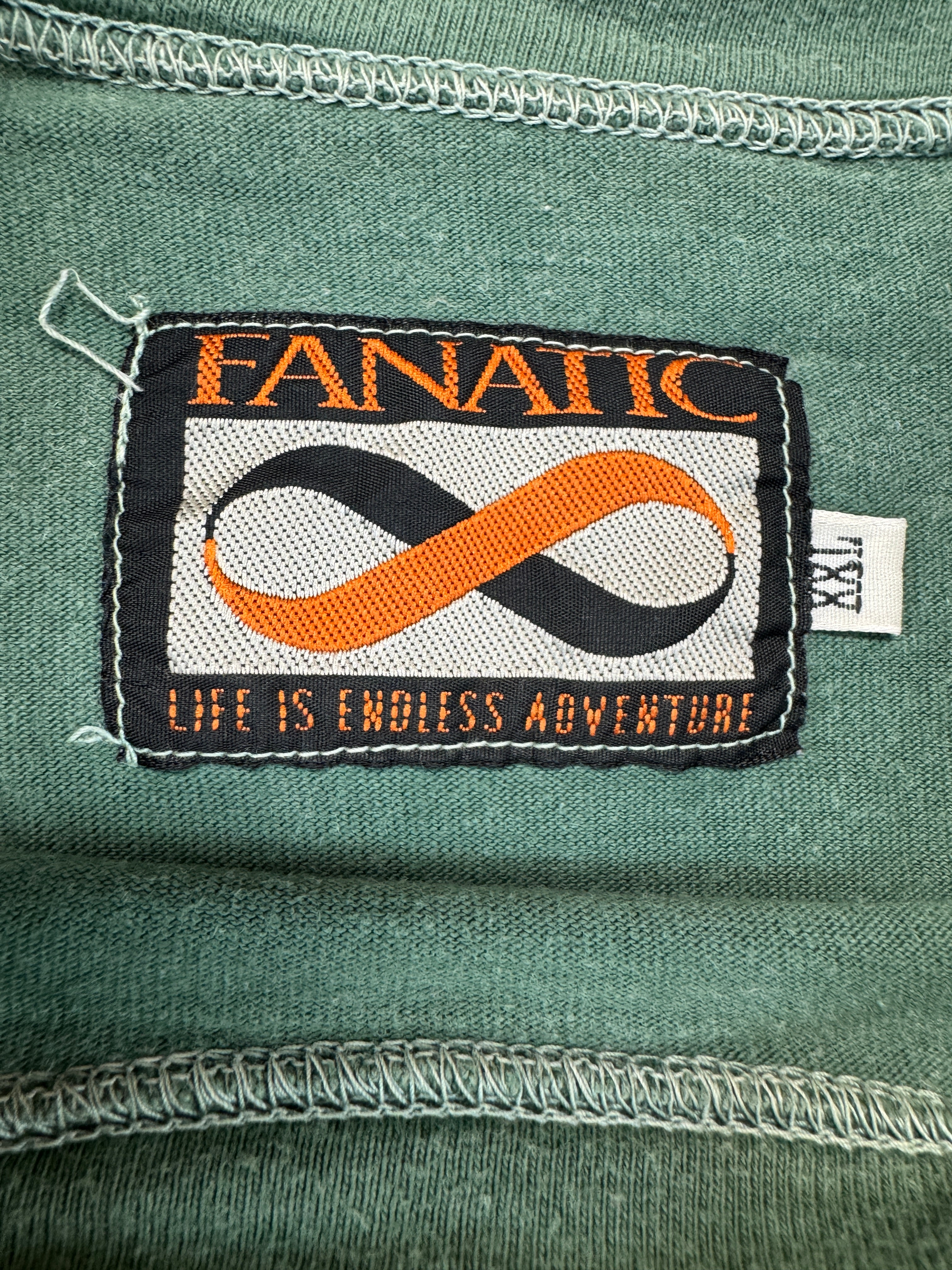 Vintage Fanatic Shirt 90s „Life Is Endless Adventure“ Grün XXL