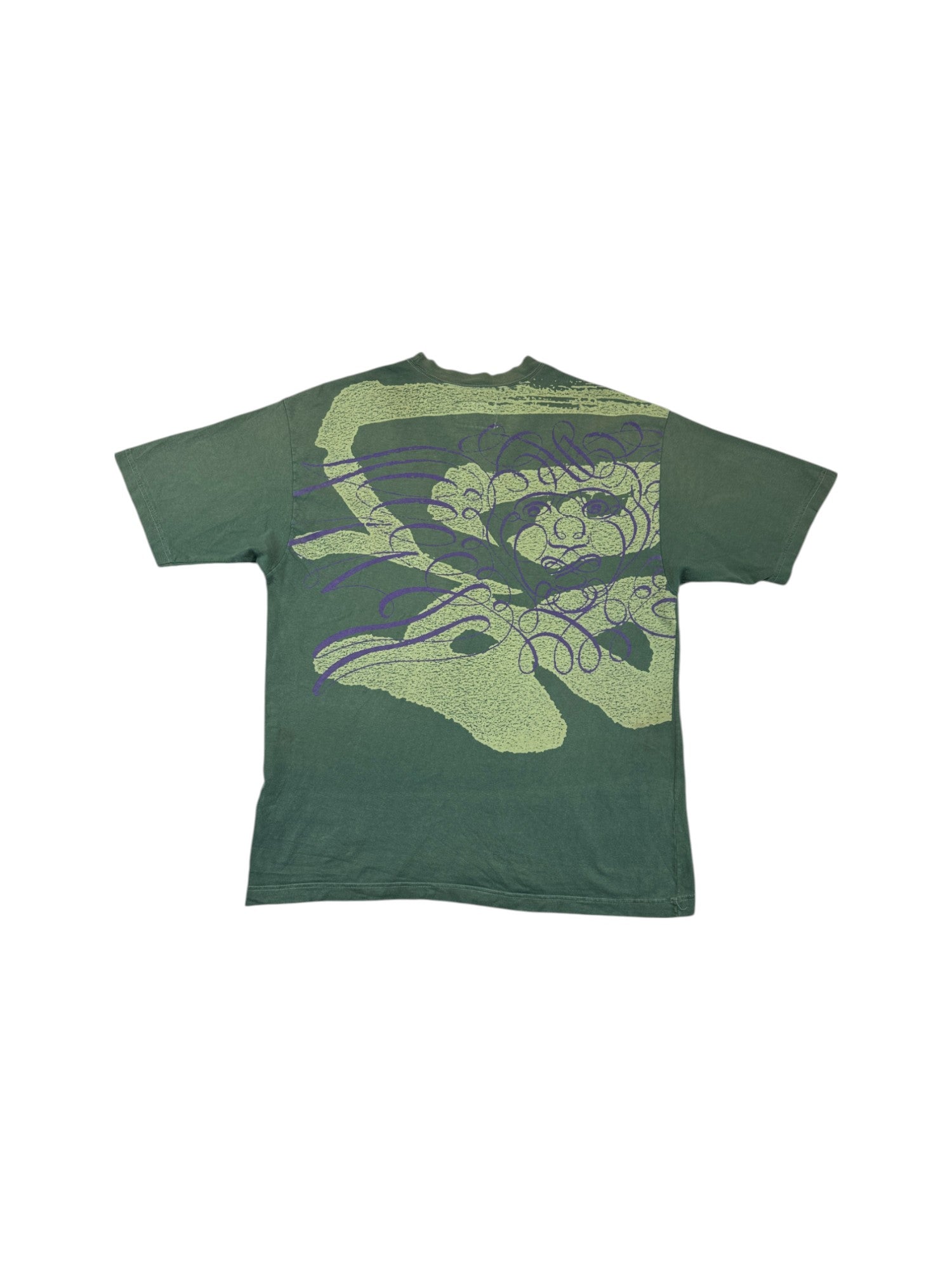 Vintage Fanatic Shirt 90s „Life Is Endless Adventure“ Grün XXL