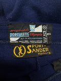 70s Porolastic Olympia Sportanzug Steghose Wollkammgarn Dunkelblau XS-S