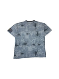 Vintage Wave-Board Shirt 90s Skorpione AOP Grau Blau L-XL