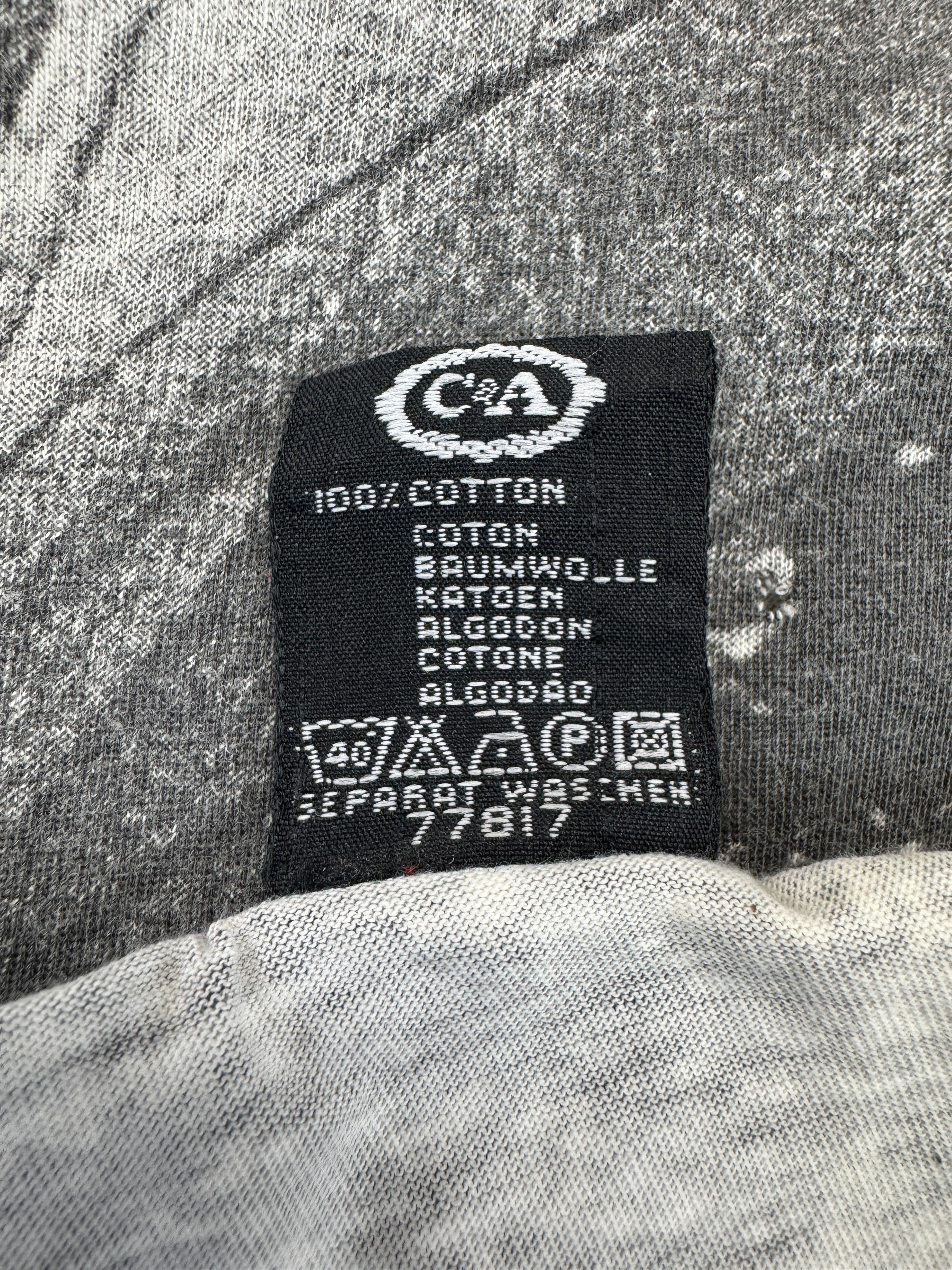 Vintage Jinglers By C&A Shirt 90s AOP Segelschiffe Grau (Kinder 164) S-M