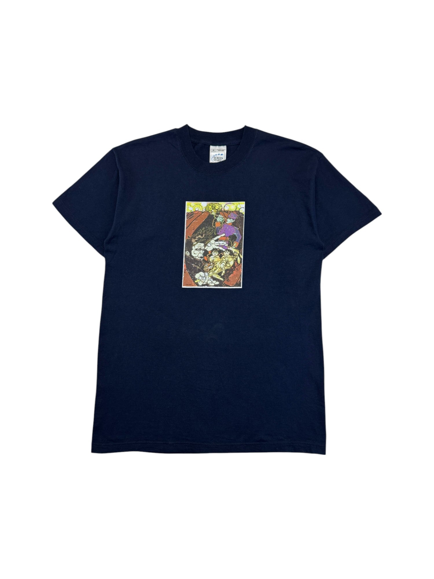 Screen Stars Shirt 2002 "Blood Money" Tom Waits ANTI- Records Fritz Neary Artwork Dunkelblau M