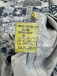 Vintage Acropole Shirt 90s Allover-Print Techno-Style Leinen Mix L