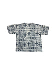 Vintage Acropole Shirt 90s Allover-Print Techno-Style Leinen Mix L