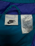 90s Nike Nylon Sportanzug Big Swoosh Dunkelblau Grün XL