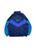 90s Nike Nylon Sportanzug Big Swoosh Dunkelblau Grün XL