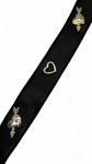 Vintage Escade Gürtel 80s "Herzen" Made In West Germany Schwarz