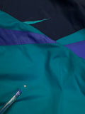 90s Nike Nylon Sportanzug Big Swoosh Dunkelblau Grün XL