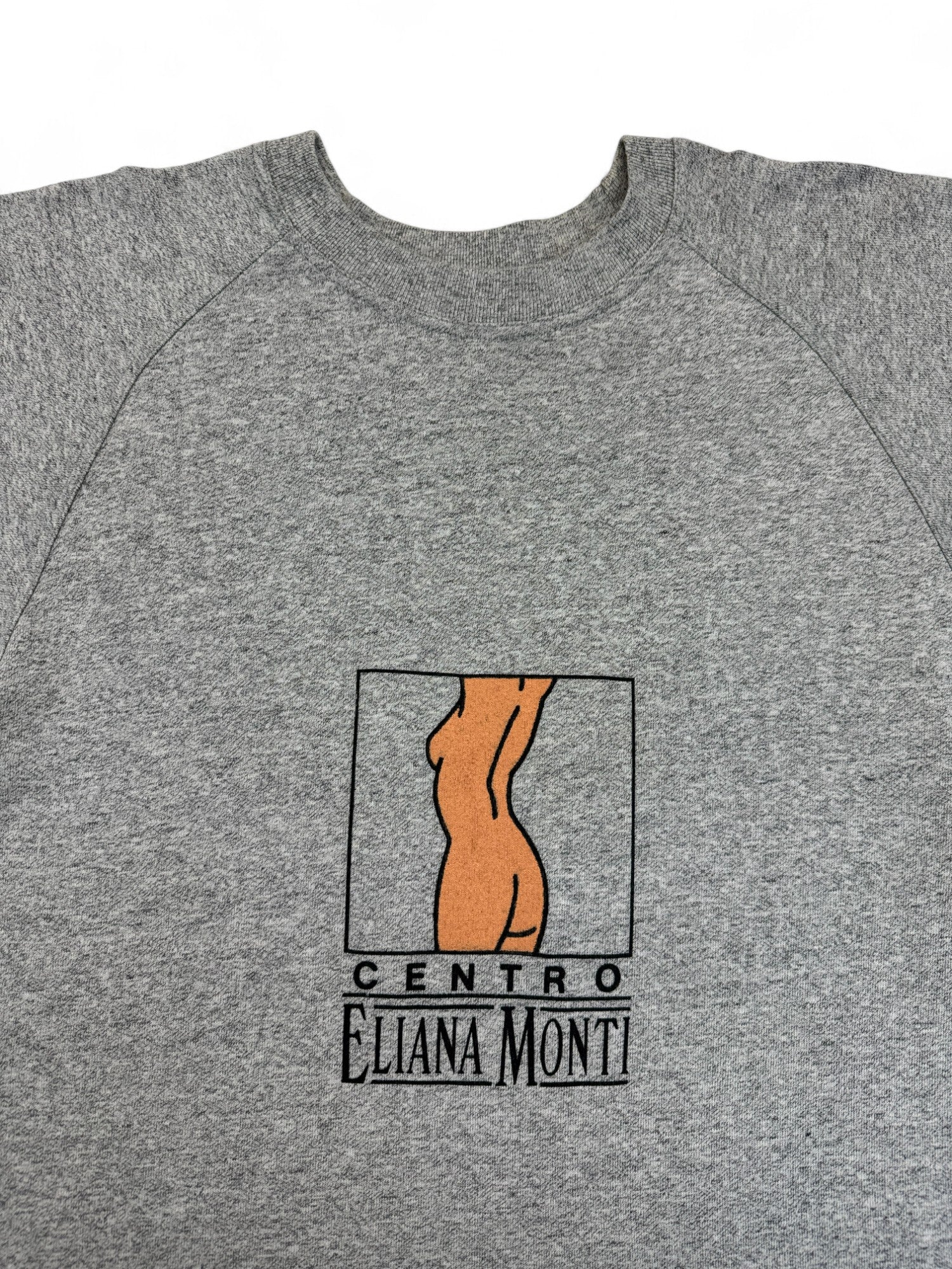 Vintage Linea Sport Shirt 90s "Centro Eliana Monti" Heavy Cotton Heather Grau XL