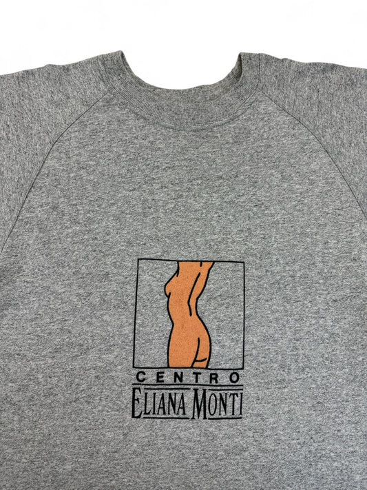 Vintage Linea Sport Shirt 90s "Centro Eliana Monti" Heavy Cotton Heather Grau XL
