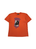 Vintage Gymnasium Shirt 90s "Querido Amor" Photo Print Orange M