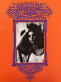 Vintage Gymnasium Shirt 90s "Querido Amor" Photo Print Orange M