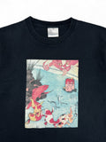 Vintage Shirt 90s Utagawa Kuniyoshi Koi Fish Japan Tokyo National Museum Schwarz M