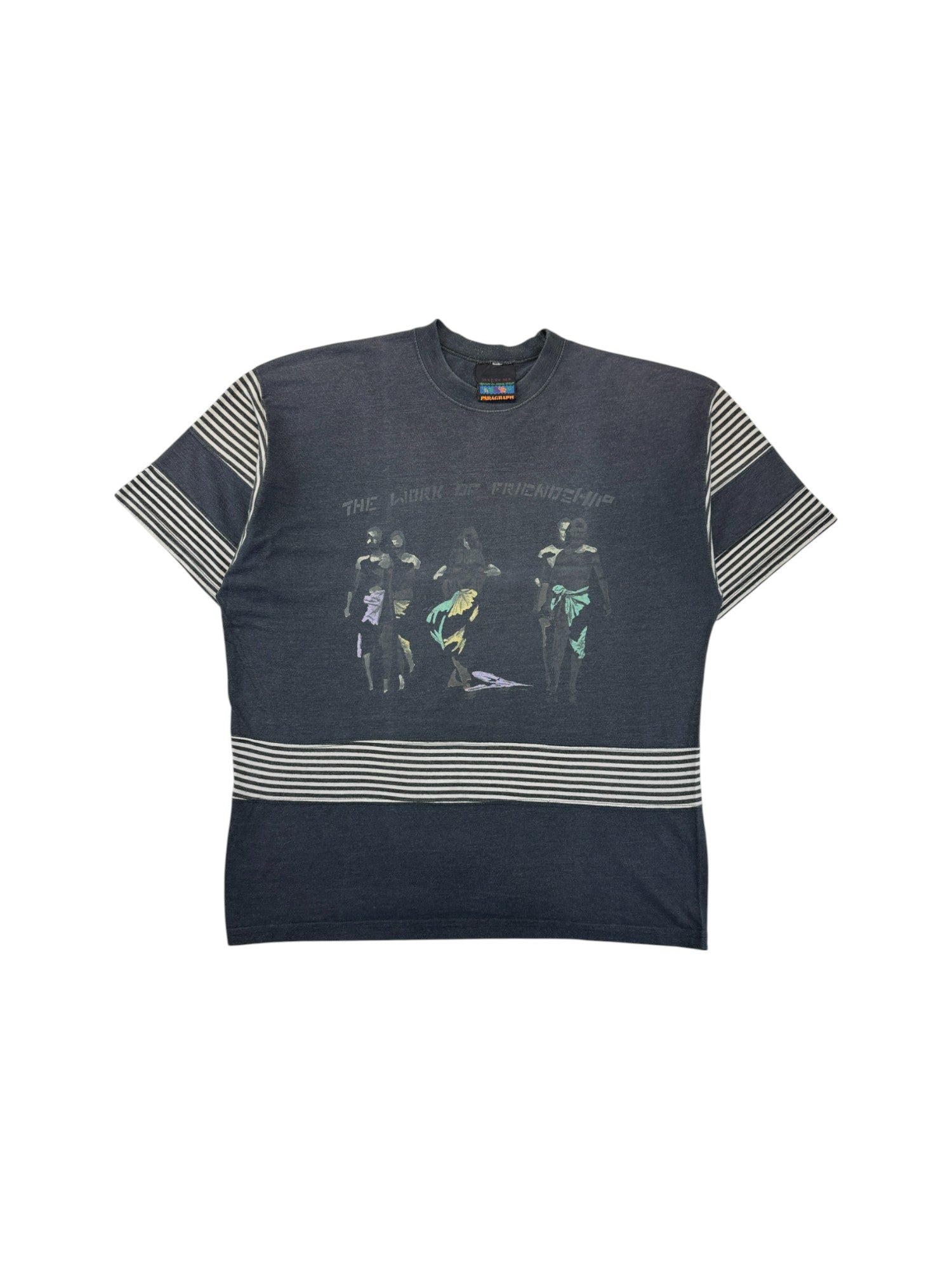Vintage Paragraph Shirt 90s "The Work Of Friendship" Schwarz L-XL